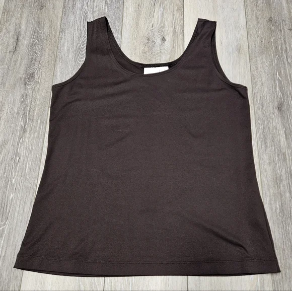Chico's Brown Tank Top Sleeveless Blouse Stretch Women's Medium 1 - Picture 1 of 6